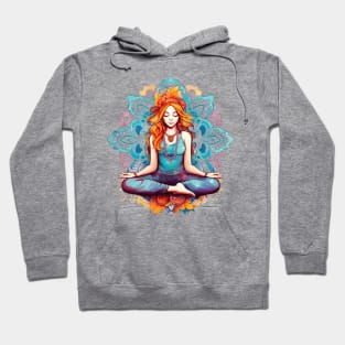 Yoga Girl And Mandala #4 Hoodie